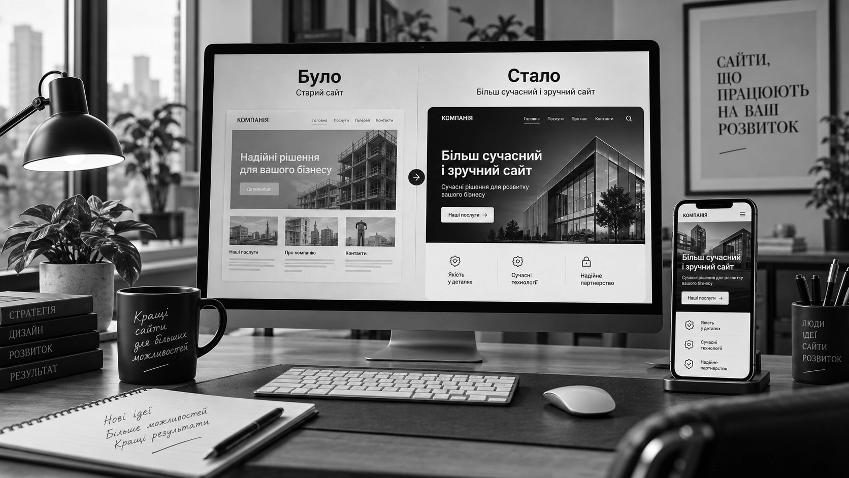 Monochrome Workspace Website Redesign